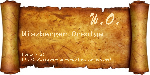 Wiszberger Orsolya névjegykártya